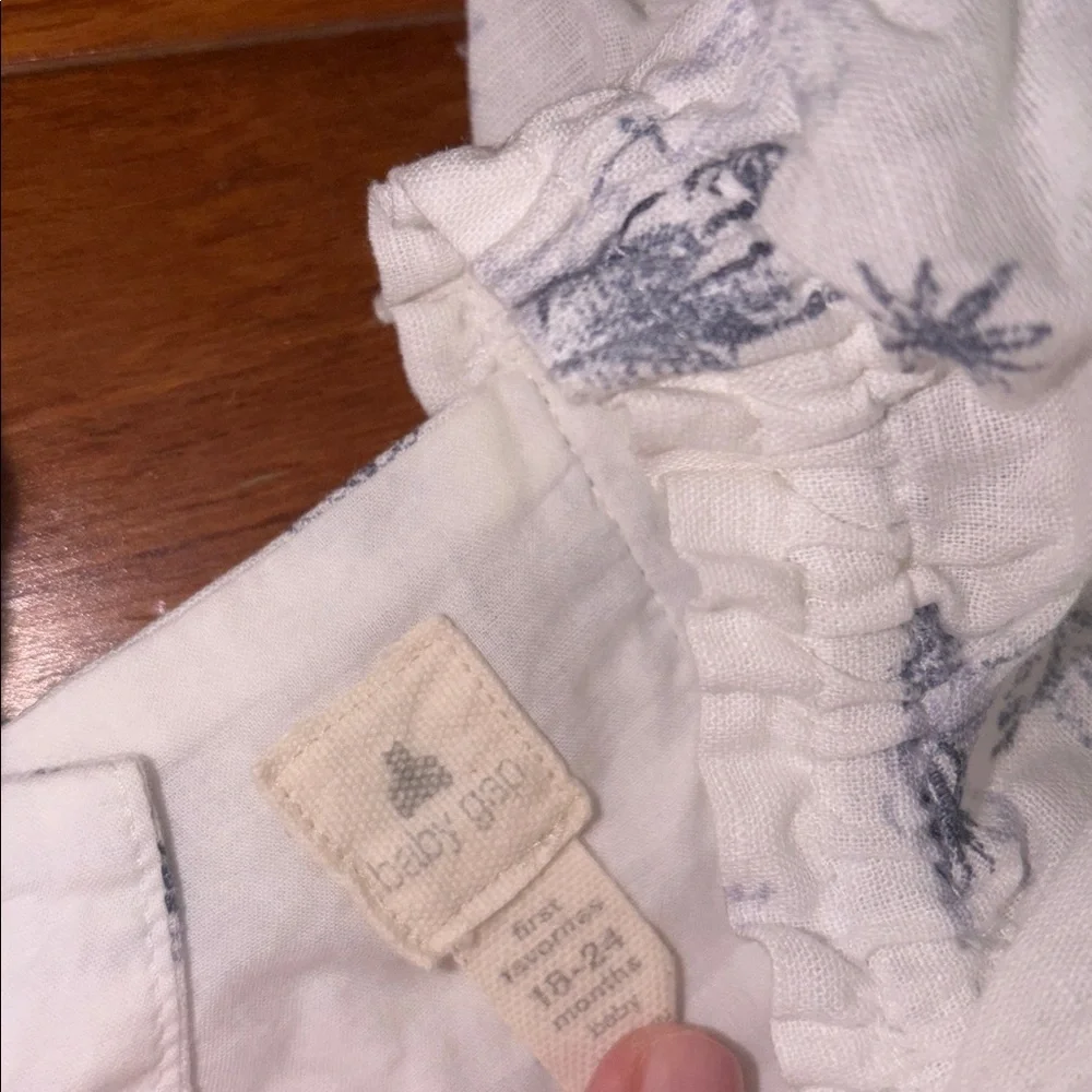 GAP Baby Romper set bundle lot Janie and jack 12 18 24 month White Blue - Picture 7 of 9